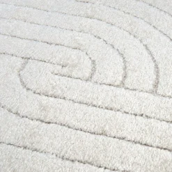 UNAMOURDETAPIS - Très grand tapis salon 240x330 lyn9 e crème, tapis ton sur ton moderne