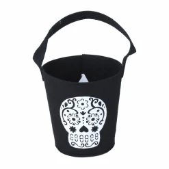 URBAN LIVING - Décoration d'halloween - seau à bonbons squelette - jaune
