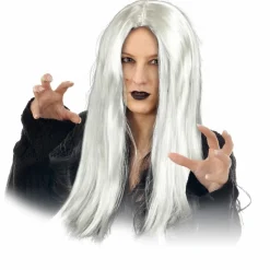 URBAN LIVING - Déguisement d'halloween - perruque femme sorcière - gris