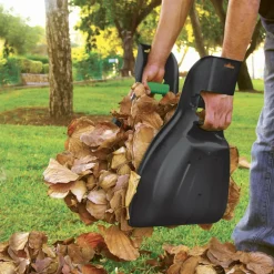 VELLEMAN - Ramasse feuilles manuel par deux avec lot de 2 sacs de jardin - utra résistant - polyéthylène - 130 l