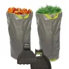 VELLEMAN - Ramasse feuilles manuel par deux avec lot de 2 sacs de jardin multifonctions utra résistant - polyéthylène - 270 l