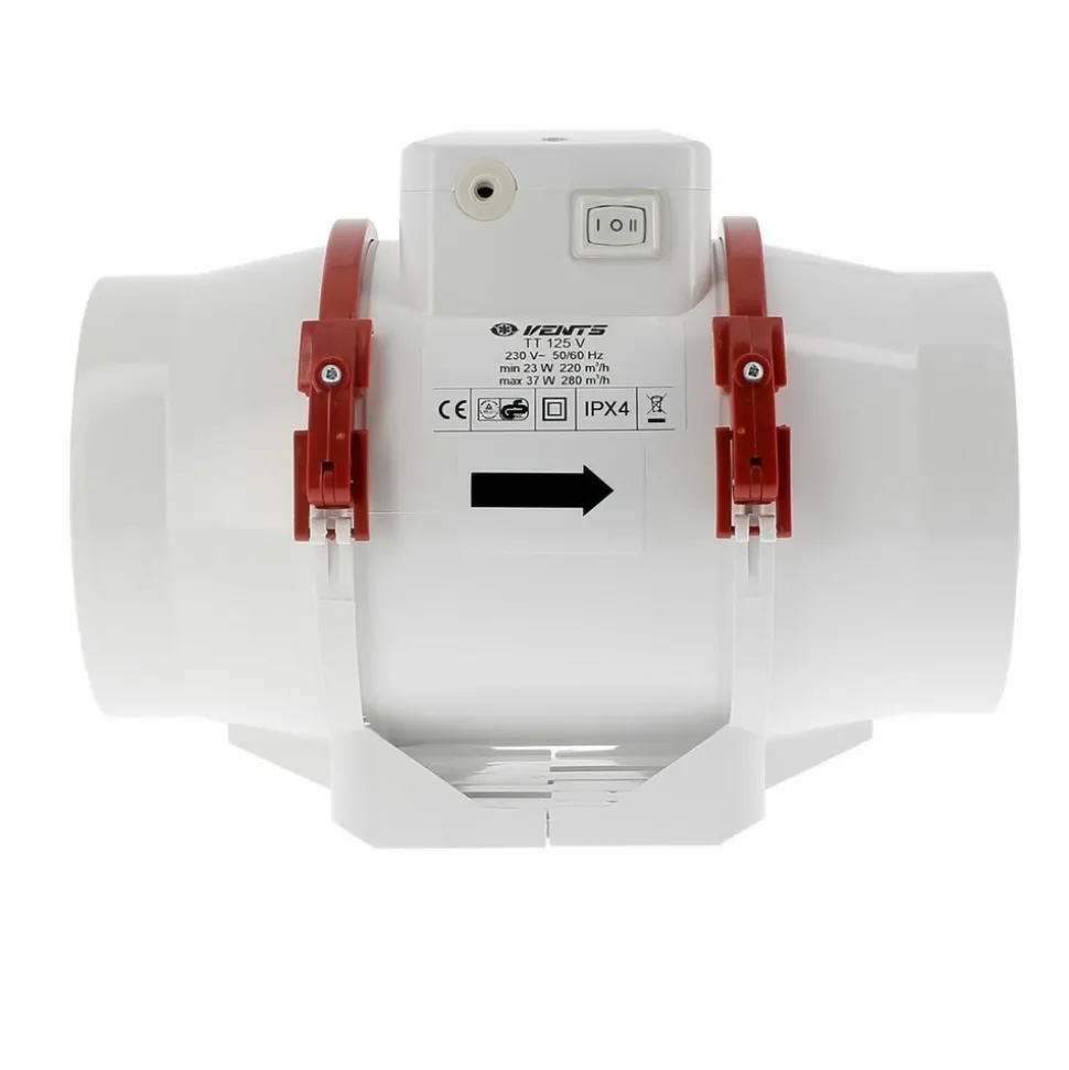VENTS - Extracteur tt 125 - 2 vitesses 220 et 280m3/h