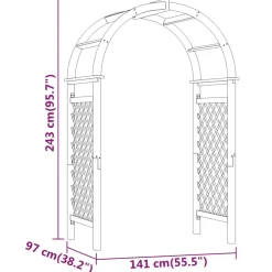 VIDAXL - Arche avec treillis 141x97x243 cm bois de pin massif imprégné