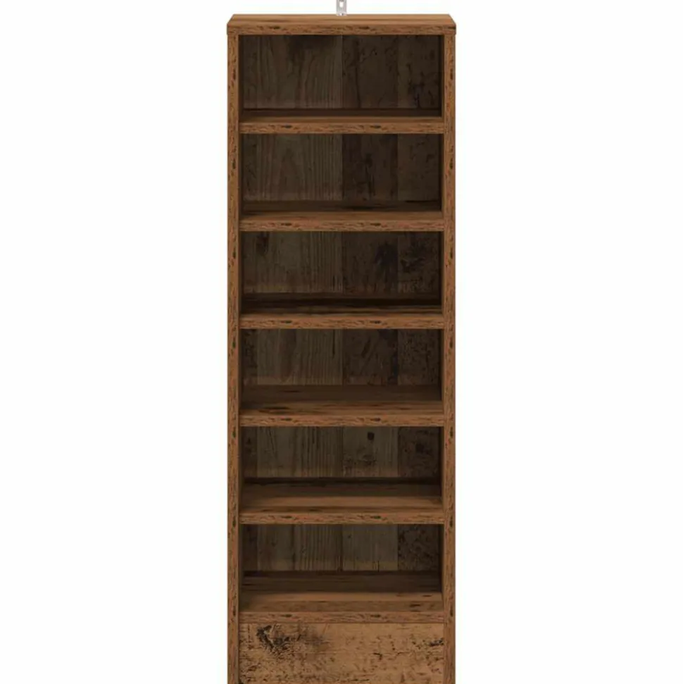 VIDAXL - Armoire à chaussures vieux bois 32x35x92 cm bois d'ingénierie