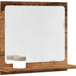 VIDAXL - Armoire à miroir de salle de bain vieux bois bois d'ingénierie