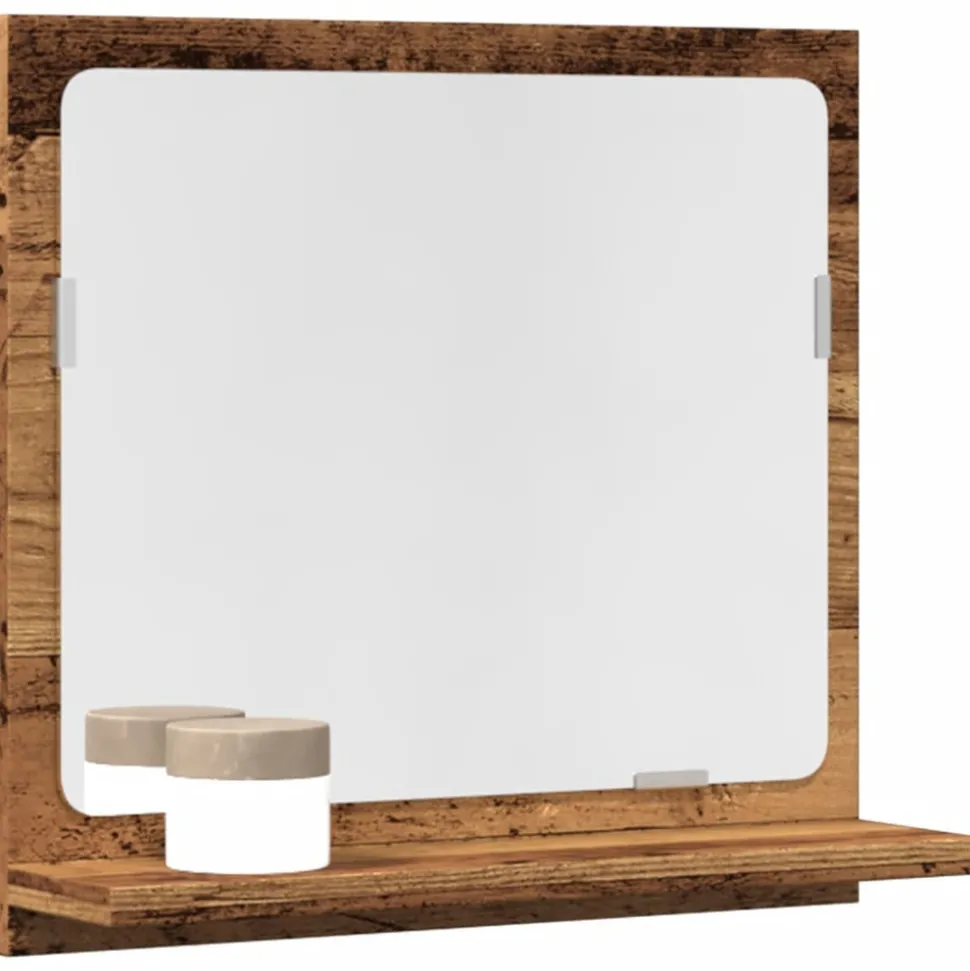 VIDAXL - Armoire à miroir de salle de bain vieux bois bois d'ingénierie