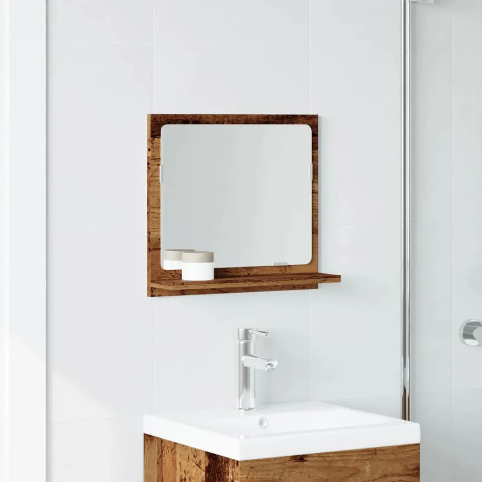 VIDAXL - Armoire à miroir de salle de bain vieux bois bois d'ingénierie