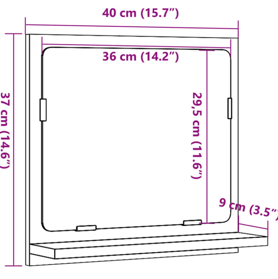 VIDAXL - Armoire à miroir de salle de bain vieux bois bois d'ingénierie