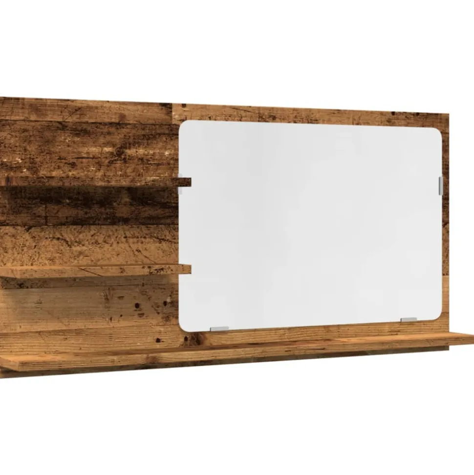 VIDAXL - Armoire à miroir de salle de bain vieux bois bois d'ingénierie