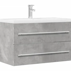 VIDAXL - Armoire de lavabo gris béton 80x38,5x48 cm bois ingénierie