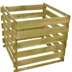 VIDAXL - Bac à compost à lattes 0,54 m3 carré bois