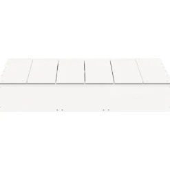 VIDAXL - Bac à sable avec couvercle blanc bois massif de pin