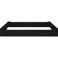 VIDAXL - Bac à sable avec sièges noir carré bois de pin massif