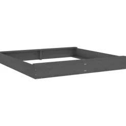 VIDAXL - Bac à sable avec sièges gris carré bois de pin massif