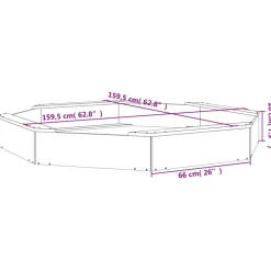 VIDAXL - Bac à sable avec sièges octogone bois massif de douglas