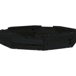 VIDAXL - Bac à sable avec sièges noir octogone bois de pin massif