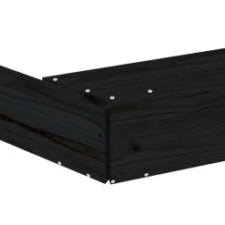 VIDAXL - Bac à sable avec sièges noir octogone bois de pin massif