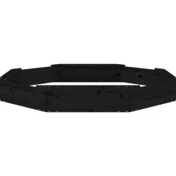 VIDAXL - Bac à sable avec sièges noir octogone bois de pin massif