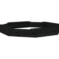 VIDAXL - Bac à sable avec sièges noir octogone bois de pin massif