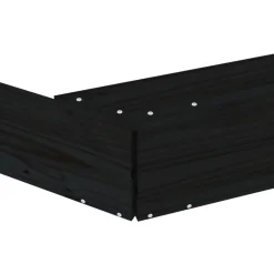 VIDAXL - Bac à sable avec sièges noir octogone bois de pin massif