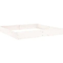 VIDAXL - Bac à sable avec sièges blanc carré bois de pin massif