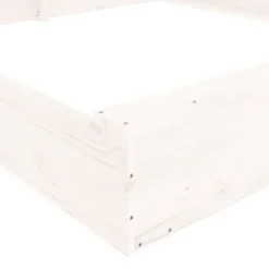 VIDAXL - Bac à sable avec sièges blanc carré bois de pin massif