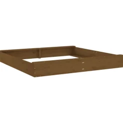 VIDAXL - Bac à sable avec sièges marron miel carré bois de pin massif