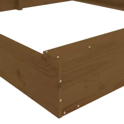 VIDAXL - Bac à sable avec sièges marron miel carré bois de pin massif