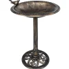 VIDAXL - Baignoire de jardin pour oiseaux bronze plastique