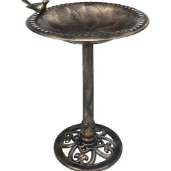 VIDAXL - Baignoire de jardin pour oiseaux bronze plastique