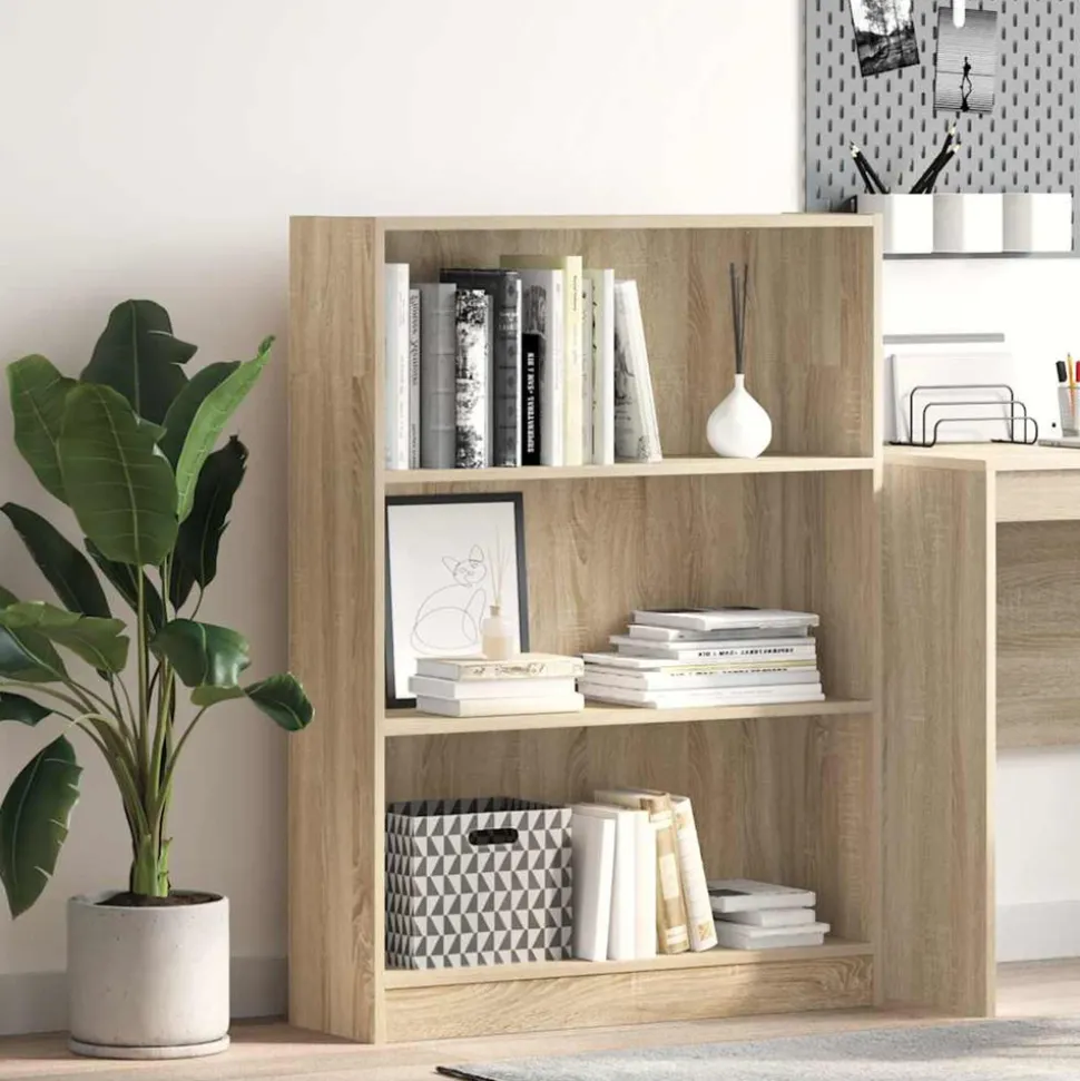 VIDAXL - Bibliothèque chêne sonoma 80x24x109 cm bois d'ingénierie