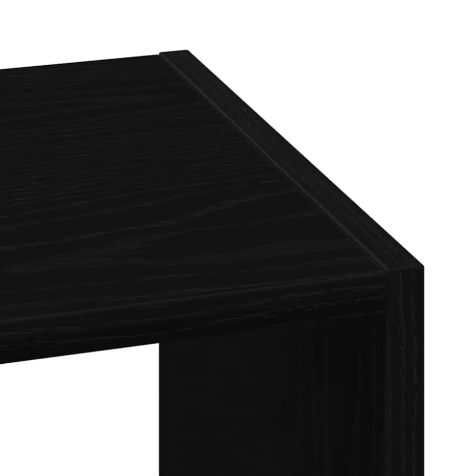 VIDAXL - Bibliothèque empilable chêne noir 30x30x80 cm bois d'ingénierie