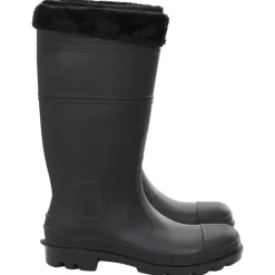 VIDAXL - Bottes de pluie avec chaussettes amovibles noir taille 44 pvc