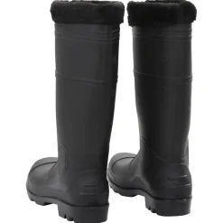 VIDAXL - Bottes de pluie avec chaussettes amovibles noir taille 44 pvc
