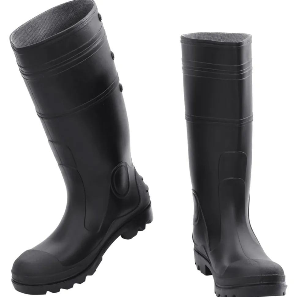 VIDAXL - Bottes de pluie noir taille 41 pvc