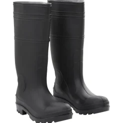 VIDAXL - Bottes de pluie noir taille 38 pvc