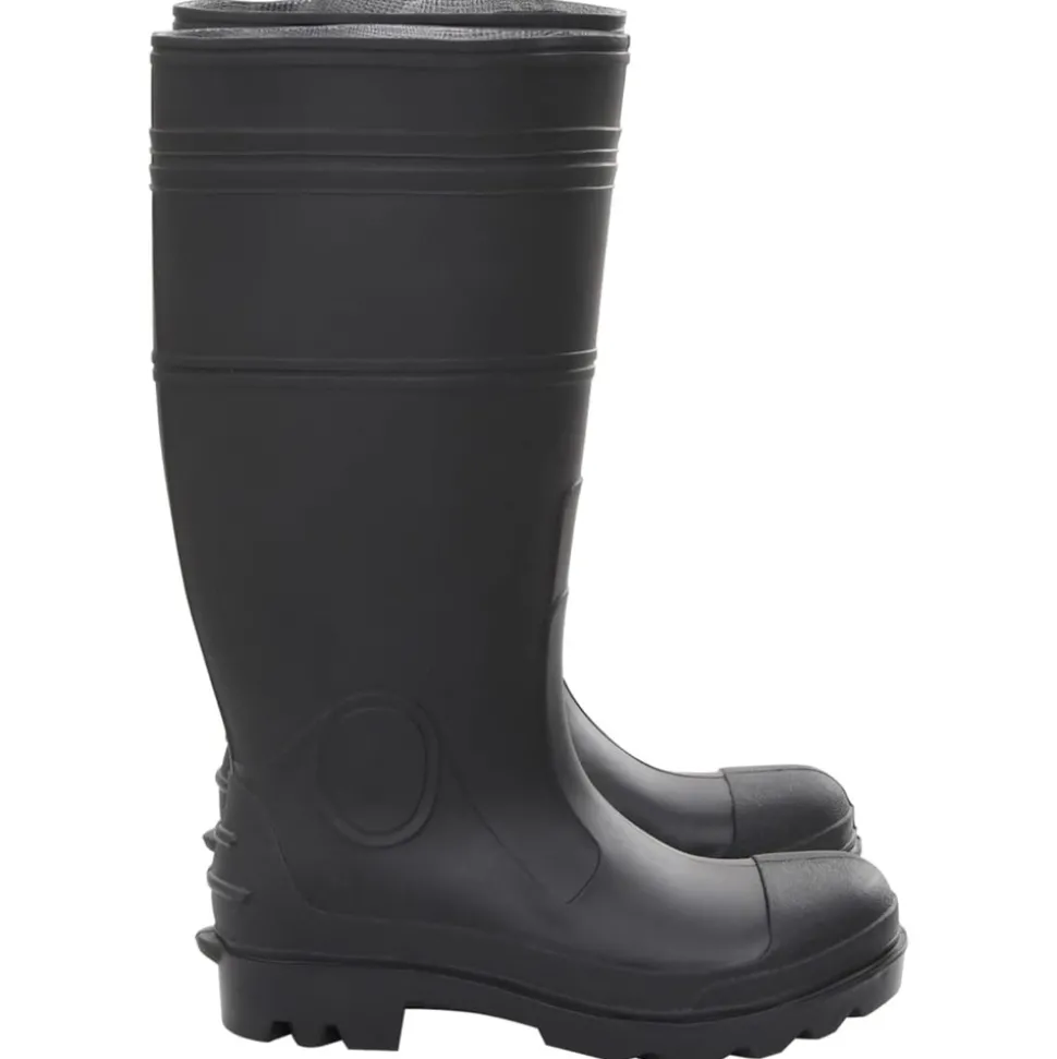 VIDAXL - Bottes de pluie noir taille 38 pvc