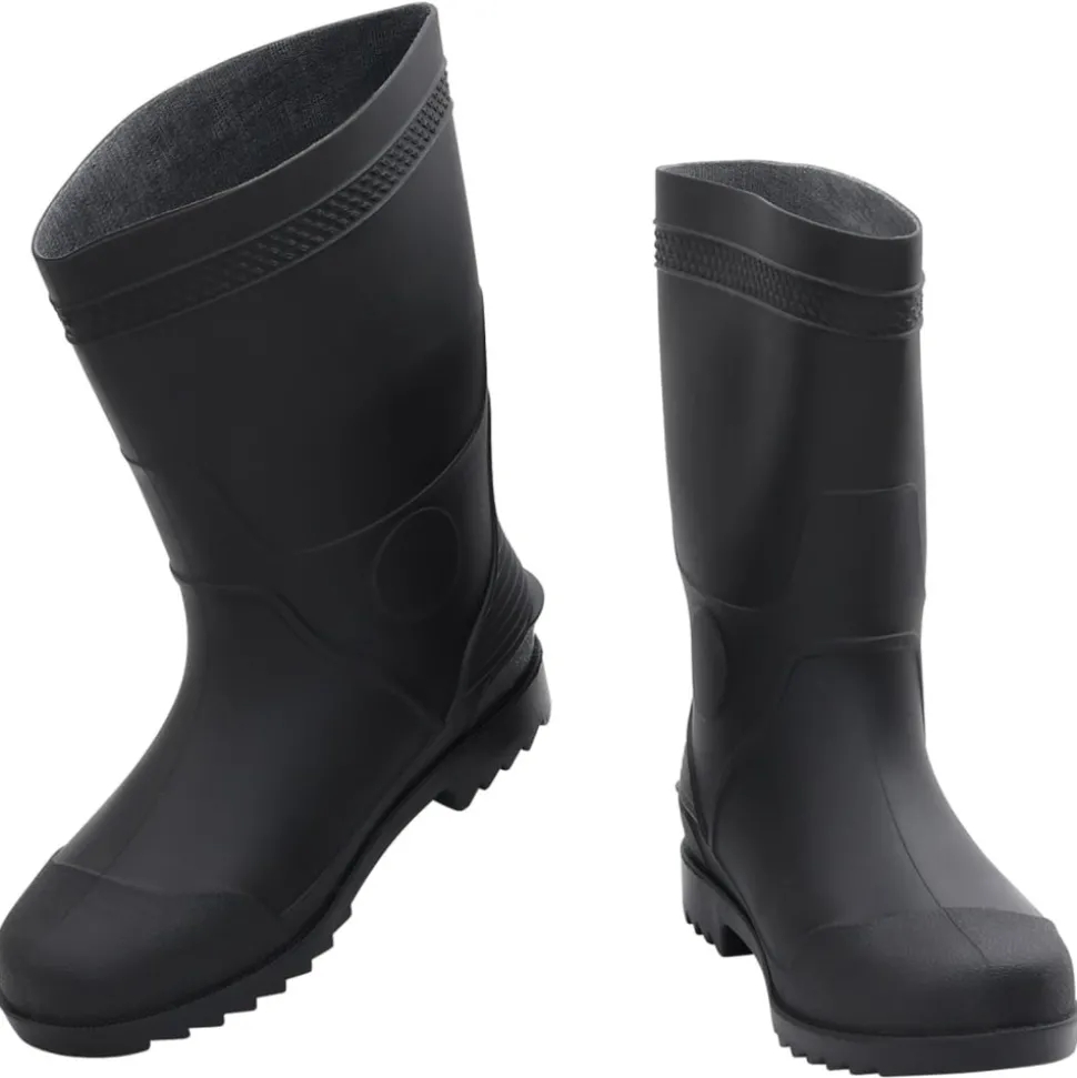 VIDAXL - Bottes de pluie noir taille 42 pvc