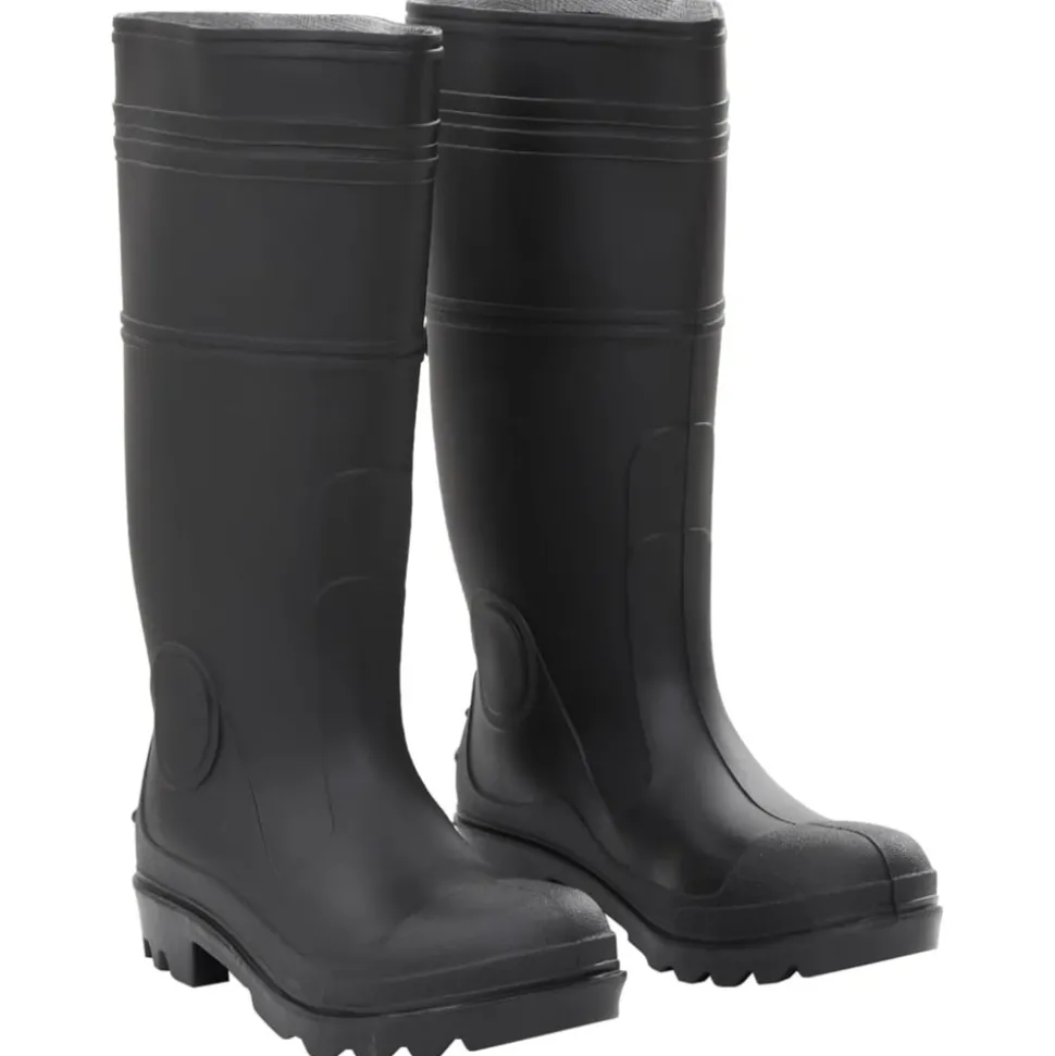 VIDAXL - Bottes de pluie noir taille 39 pvc