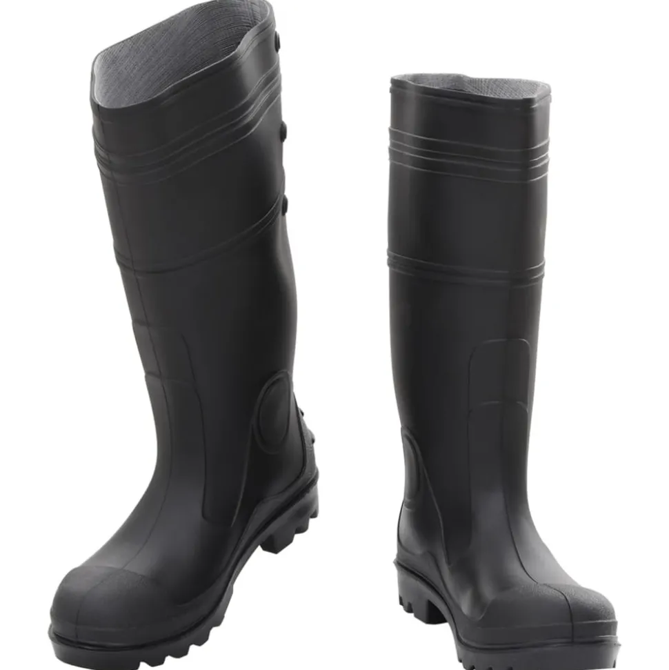 VIDAXL - Bottes de pluie noir taille 39 pvc