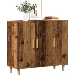 VIDAXL - Buffet vieux bois 90x34x80 cm bois d'ingénierie