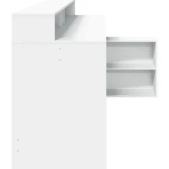 VIDAXL - Bureau avec lumières led blanc 200x104x91 cm bois d'ingénierie