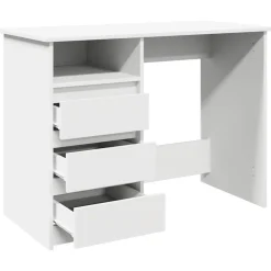 VIDAXL - Bureau blanc 102x50x75 cm bois d'ingénierie