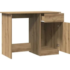 VIDAXL - Bureau chêne artisanal 100x50x76 cm bois d'ingénierie