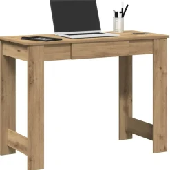 VIDAXL - Bureau chêne artisanal 100x45x75 cm bois d'ingénierie