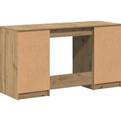 VIDAXL - Bureau chêne artisanal 140x50x77 cm bois d'ingénierie
