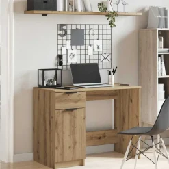 VIDAXL - Bureau chêne artisanal 100x50x75 cm bois d'ingénierie