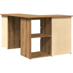 VIDAXL - Bureau d'angle chêne artisanal 145x100x76 cm bois d'ingénierie