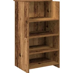 VIDAXL - Bureau de réception vieux bois 55x50x103,5 cm bois d'ingénierie