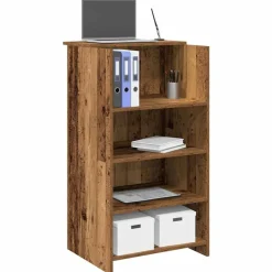 VIDAXL - Bureau de réception vieux bois 55x50x103,5 cm bois d'ingénierie